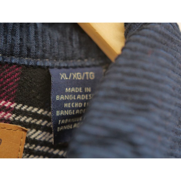 Wrangler Men's Pinstripe‎ Navy Button Down Barn Coat XL 112318249 - Picture 4 of 12